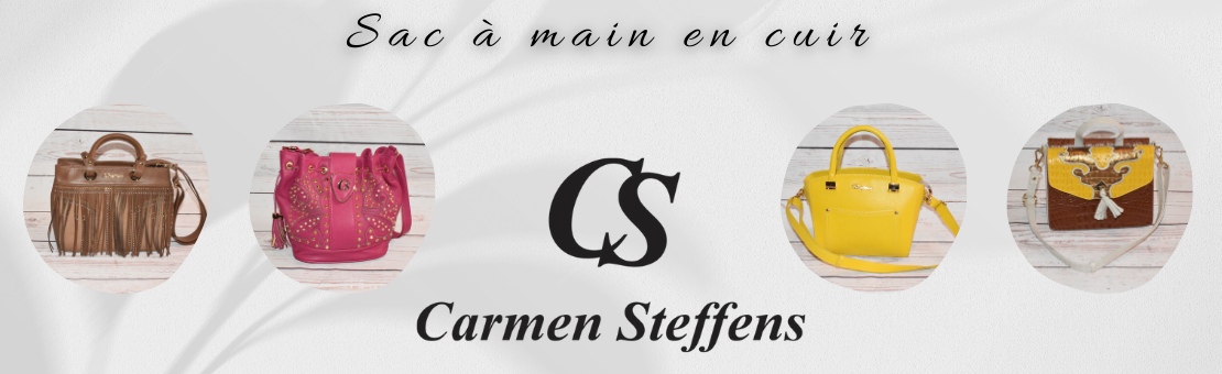Sac à mains, en cuir véritable, Carmen Steffens, à saisir !